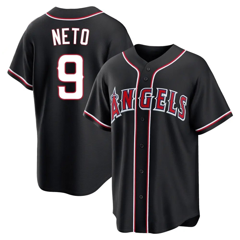 Silnrao LA.Angels #9 Zach Neto Player Black Fashion Out Home Game Stitched Jerseys