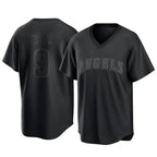 Silnrao LA.Angels #9 Zach Neto Player Black Pitch Fashion T-shirt Stitched Jerseys
