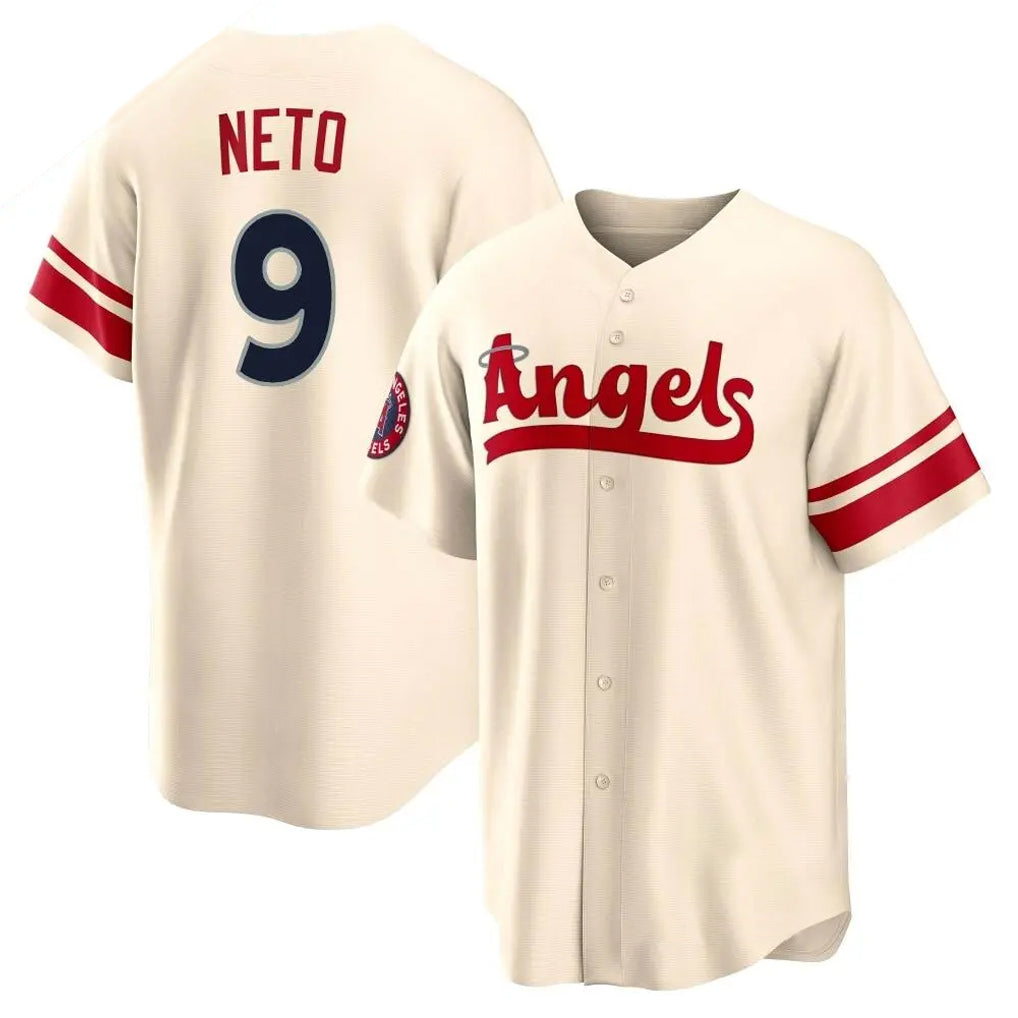 Silnrao LA.Angels #9 Zach Neto Player Cream City Connect Home Stitched Jerseys