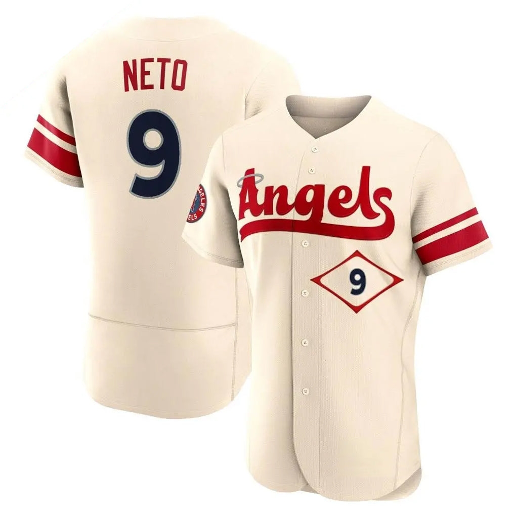 Silnrao LA.Angels #9 Zach Neto Player Cream City Connect Limited ELite Home Stitched Jerseys
