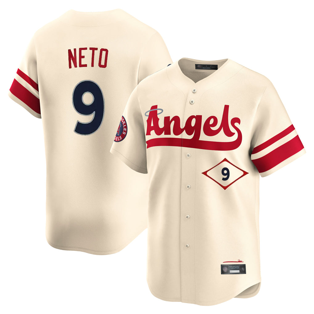 Silnrao LA.Angels #9 Zach Neto Player Cream City Connect Limited Home Stitched Jerseys