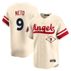 Silnrao LA.Angels #9 Zach Neto Player Cream City Connect Limited Home Stitched Jerseys