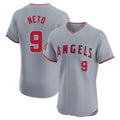 Silnrao LA.Angels #9 Zach Neto Player Gray Home Limited Elite Stitched Jerseys