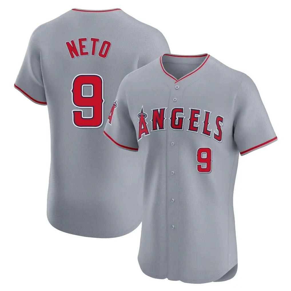Silnrao LA.Angels #9 Zach Neto Player Gray Home Limited Elite Stitched Jerseys