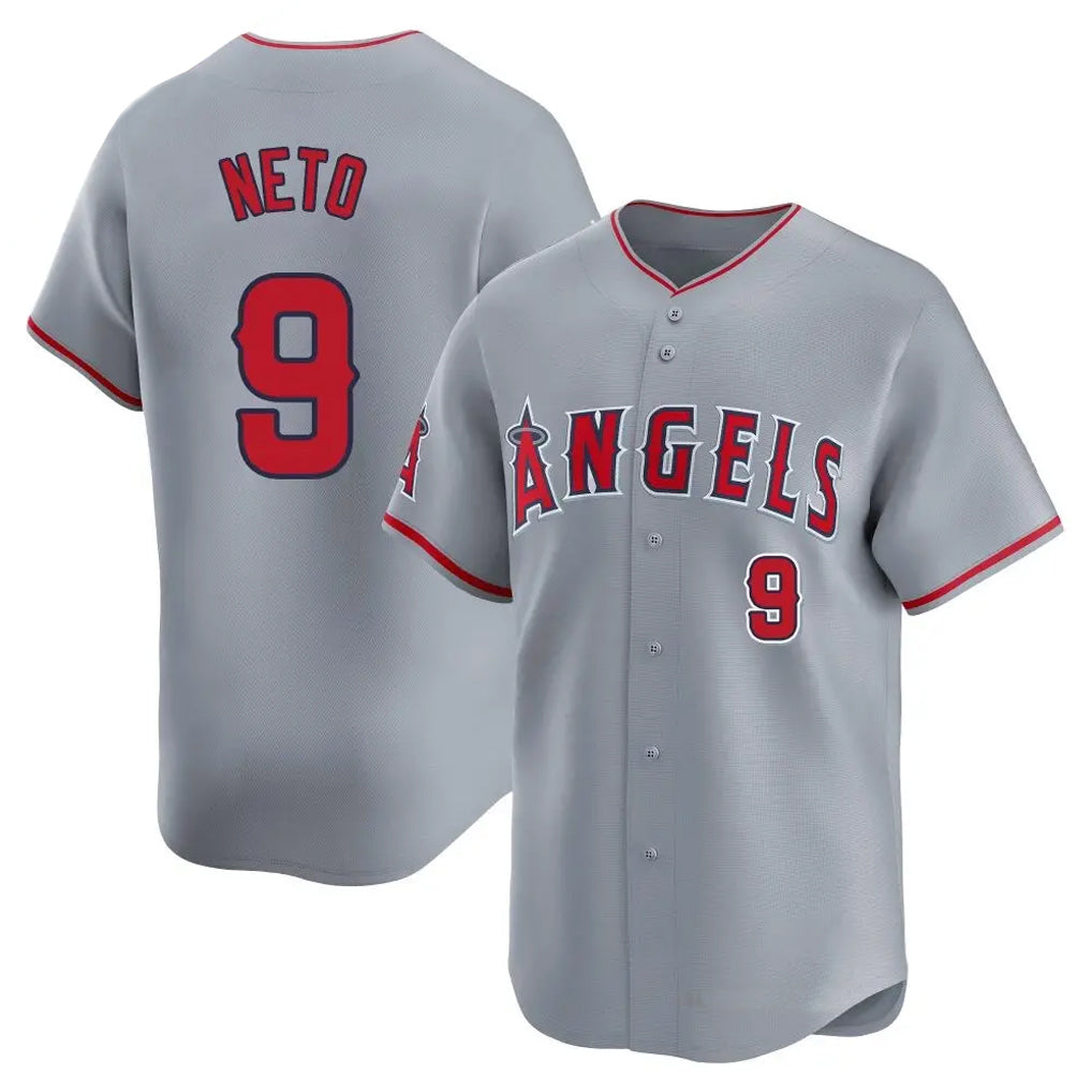 Silnrao LA.Angels #9 Zach Neto Player Gray Home Limited Stitched Jerseys