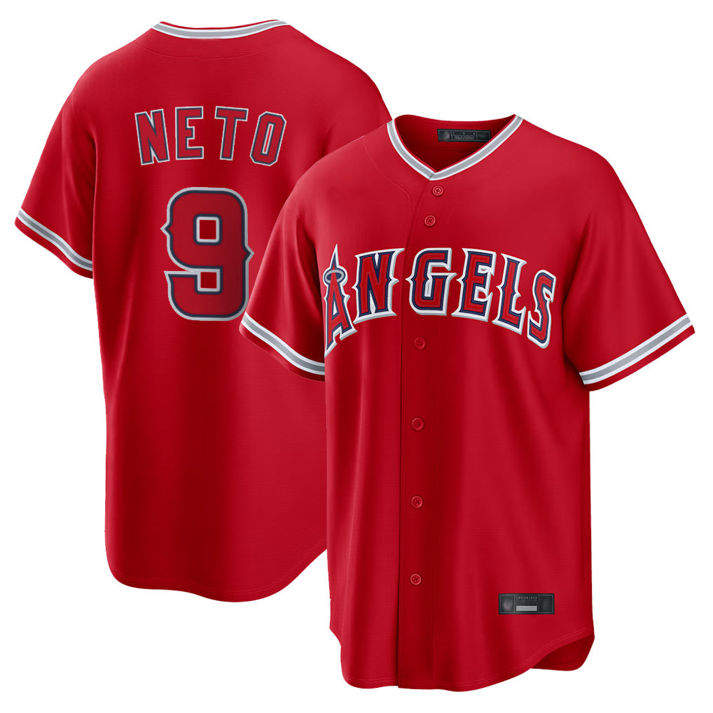 Silnrao LA.Angels #9 Zach Neto Player Red Home Game Stitched Jerseys