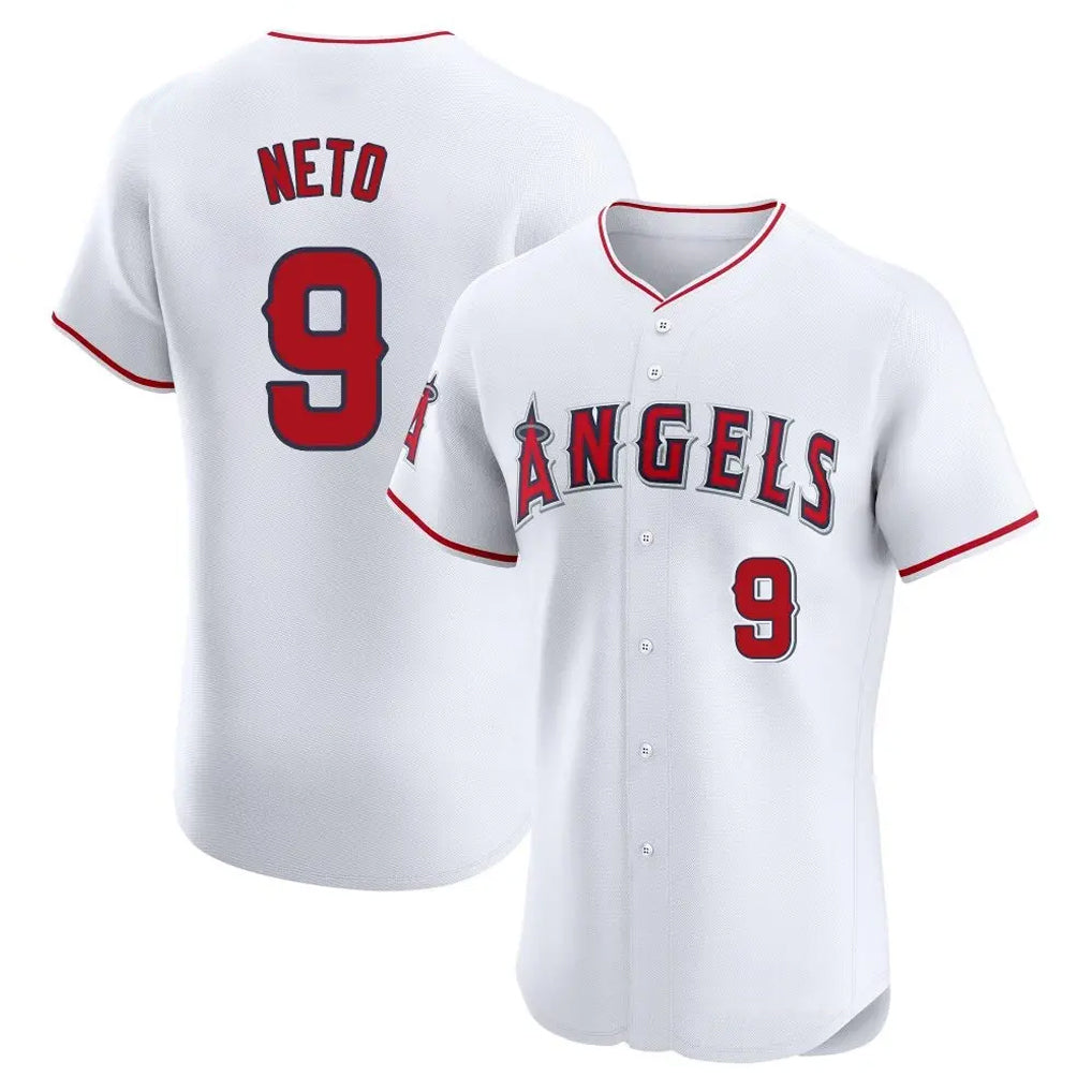 Silnrao LA.Angels #9 Zach Neto Player White Limited Elite Stitched Home Jerseys
