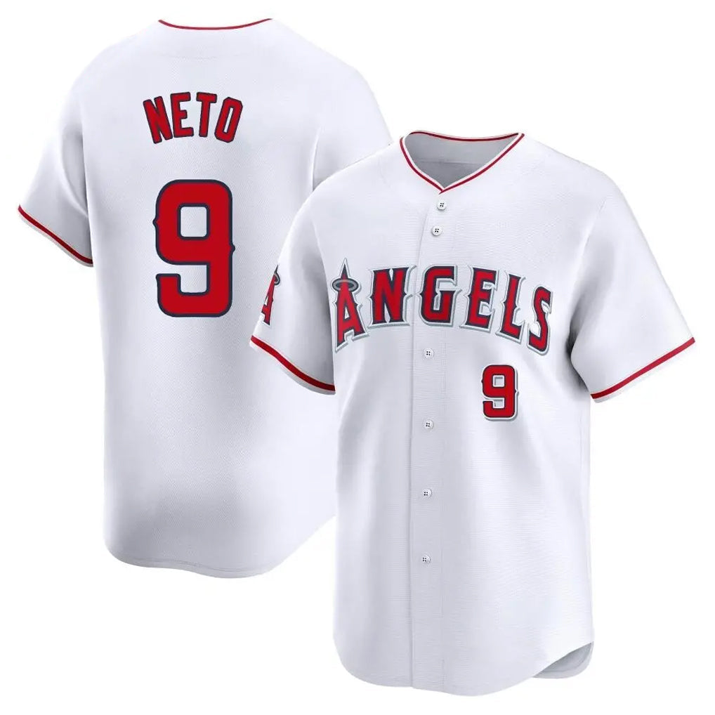 Silnrao LA.Angels #9 Zach Neto Player White Limited Home Stitched Jerseys