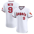 Silnrao LA.Angels #9 Zach Neto Player White T-shirt Home Limited Elite Stitched Jerseys