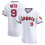 Silnrao LA.Angels #9 Zach Neto Player White T-shirt Home Limited Elite Stitched Jerseys