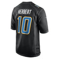 Silnrao LA.Chargers #10 Justin Herbert Player Black Fashion Stitched Jerseys