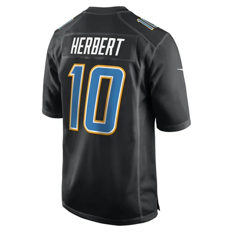 Silnrao LA.Chargers #10 Justin Herbert Player Black Fashion Stitched Jerseys
