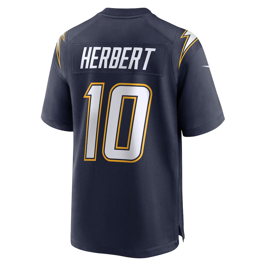 Silnrao LA.Chargers #10 Justin Herbert Player Navy Home Game Stitched Jerseys