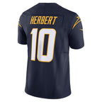 Silnrao LA.Chargers #10 Justin Herbert Player Navy Vapor F.U.S.E. Limited Stitched Jerseys