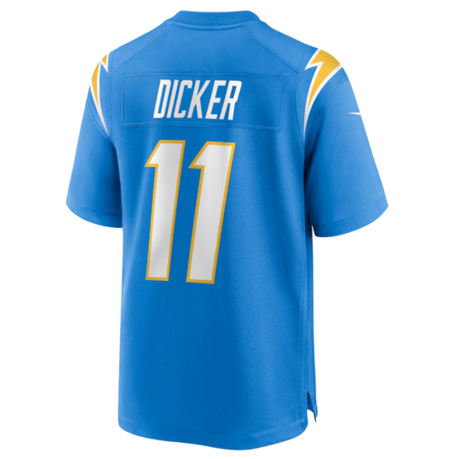 Silnrao LA.Chargers #11 Cameron Dicker Powder Blue Game Stitched Jerseys