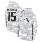 Silnrao LA.Chargers #15 Ladd McConkey Player Arctic Camo Salute to Service Hoodies Game Stitched Jerseys