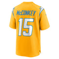 Silnrao LA.Chargers #15 Ladd McConkey Player Gold Game Stitched Jerseys