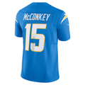 Silnrao LA.Chargers #15 Ladd McConkey Powder Blue Team Vapor F.U.S.E. Limited Stitched Jerseys