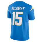 Silnrao LA.Chargers #15 Ladd McConkey Powder Blue Team Vapor F.U.S.E. Limited Stitched Jerseys