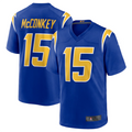 Silnrao LA.Chargers #15 Ladd McConkey Royal Game Jersey Stitched Jerseys