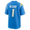 Silnrao LA.Chargers #1 Akheem Mesidor Gold Alternate Charger Power Game Player Stitched Jerseys