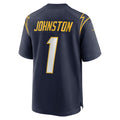 Silnrao  LA.Chargers #1 Quentin Johnston Player Navy Home Game Stitched Jerseys