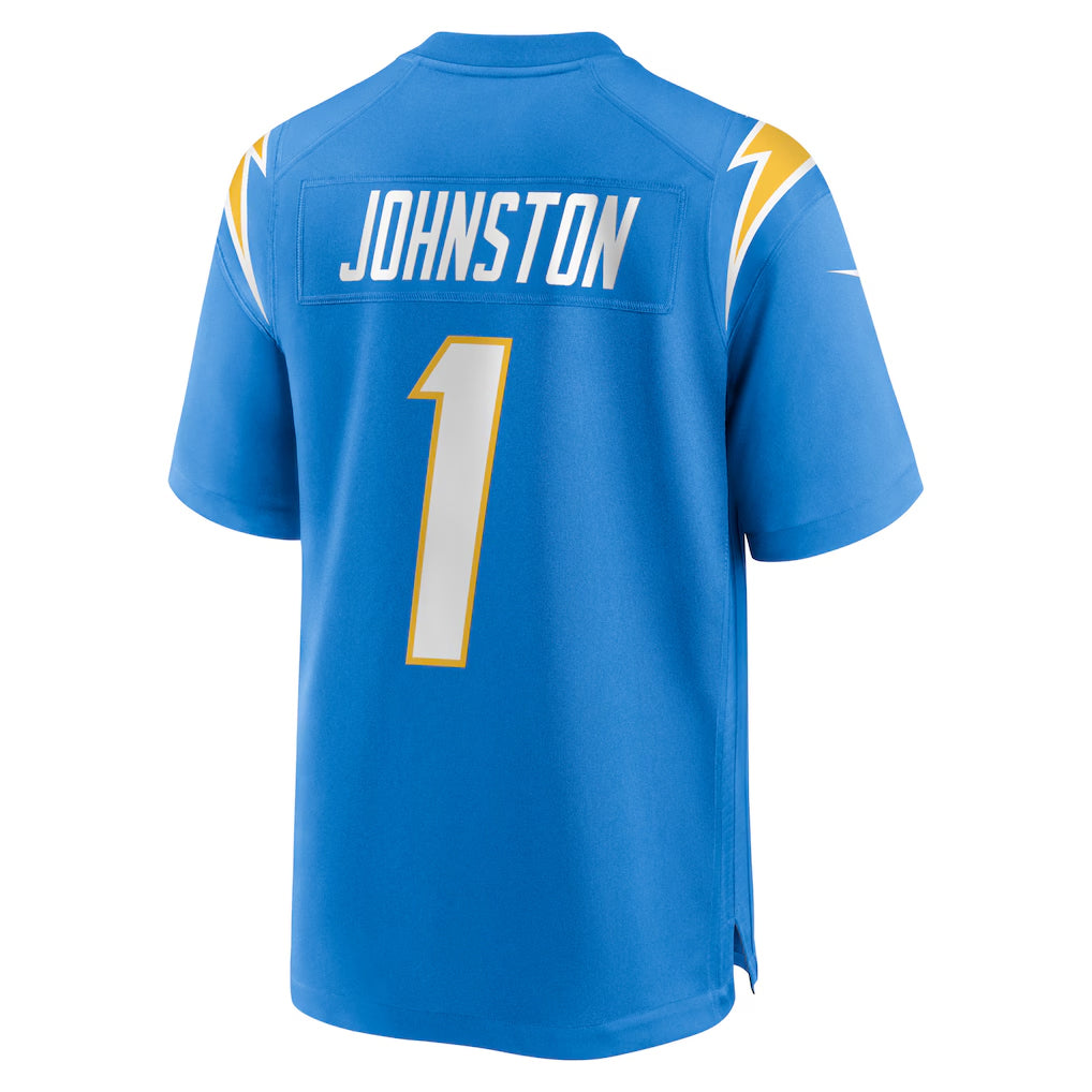 Silnrao  LA.Chargers #1 Quentin Johnston Player Powder Blue Home Game Stitched Jerseys