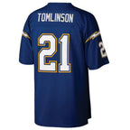 Silnrao LA.Chargers #21 LaDainian Tomlinson Mitchell & Ness Navy Retired Player Legacy Replica Jersey Stitched Jerseys