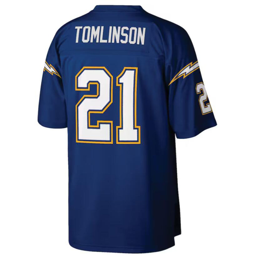 Silnrao LA.Chargers #21 LaDainian Tomlinson Mitchell & Ness Navy Retired Player Legacy Replica Jersey Stitched Jerseys