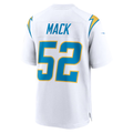 Silnrao LA.Chargers #52 Khalil Mack White Game Stitched Jerseys