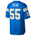 Silnrao LA.Chargers #55 Junior Seau Player Mitchell & Ness Powder Blue Legacy Replica Stitched Jerseys