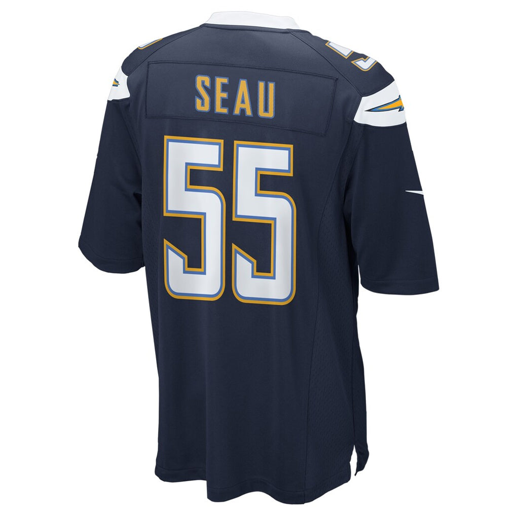 Silnrao LA.Chargers #55 Junior Seau Player Navy Game Stitched Jerseys