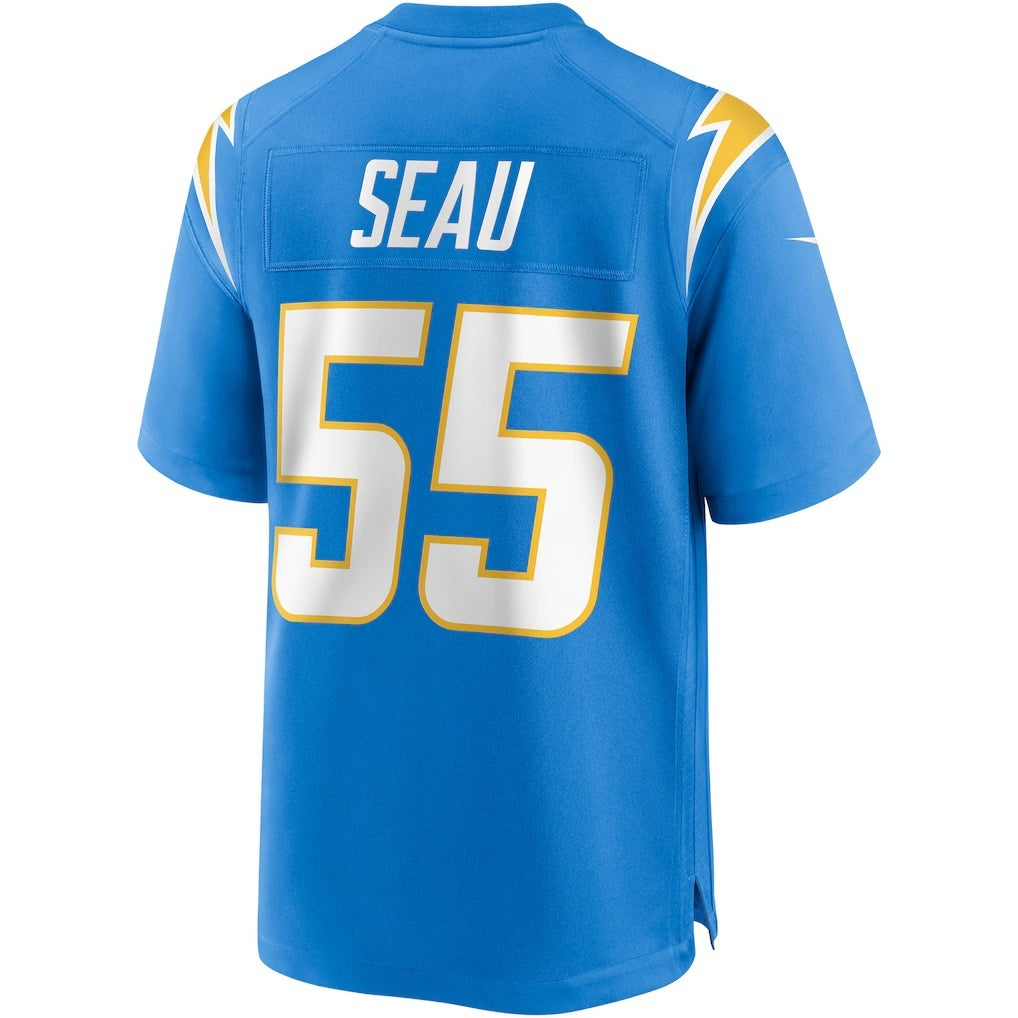 Silnrao LA.Chargers #55 Junior Seau Powder Blue Game Retired Player Stitched Jerseys