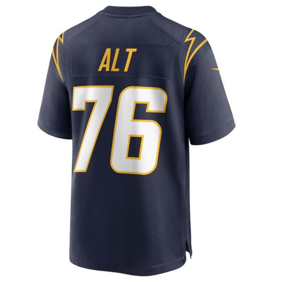 Silnrao LA.Chargers #76 Joe Alt Navy 2024 Draft First Round Pick Player Game Jersey American Stitched Jerseys