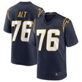 Silnrao LA.Chargers #76 Joe Alt Navy 2024 Draft First Round Pick Player Game Jersey American Stitched Jerseys