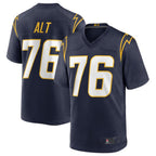 Silnrao LA.Chargers #76 Joe Alt Navy 2024 Draft First Round Pick Player Game Jersey American Stitched Jerseys