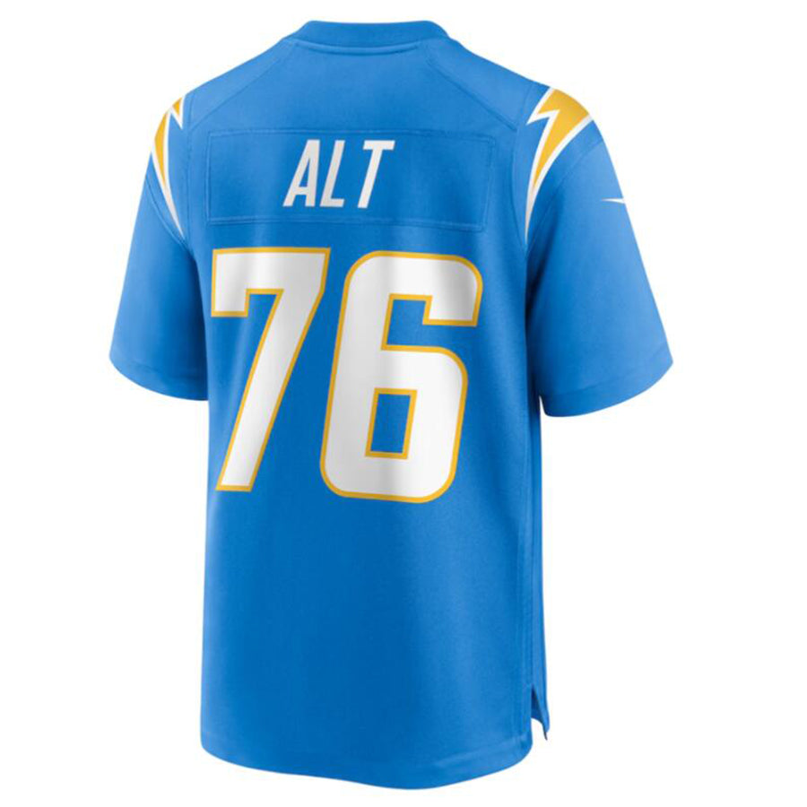 Silnrao LA.Chargers #76 Joe Alt Powder Blue 2024 Draft First Round Pick Player Game Jersey Stitched Jerseys