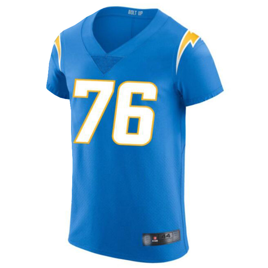 Silnrao LA.Chargers #76 Joe Alt Powder Blue Vapor Elite Player Jersey American Stitched Jerseys