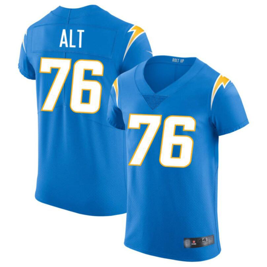 Silnrao LA.Chargers #76 Joe Alt Powder Blue Vapor Elite Player Jersey American Stitched Jerseys