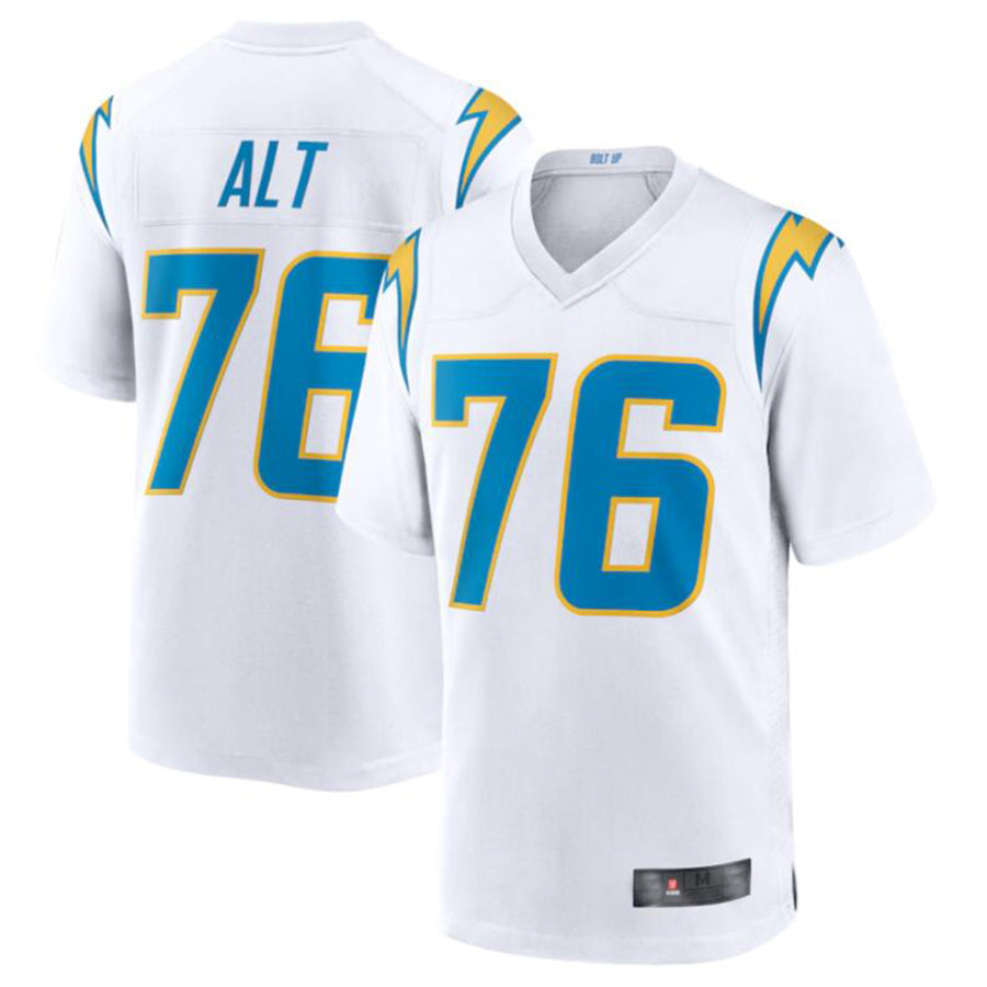 Silnrao LA.Chargers #76 Joe Alt White 2024 Draft First Round Pick Player Game Jersey American Stitched Jerseys