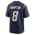 Silnrao LA.Chargers #8 Omarion Hampton Navy Alternate Super Chargers Game Player Stitched Jerseys