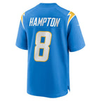 Silnrao LA.Chargers #8 Omarion Hampton Powder Blue Team Game Stitched Jerseys