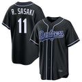 Silnrao LA.Dodgers #11 Roki Sasaki Player Black Carbon Limited Home Stitched Jerseys