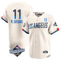 Silnrao LA.Dodgers #11 Roki Sasaki Player Cream World Series City Connect Limited Home Stitched Jerseys