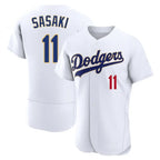 Silnrao LA.Dodgers #11 Roki Sasaki Player Gold White 2026 Collection Stadium Limited Elite Stitched Jerseys
