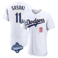Silnrao LA.Dodgers #11 Roki Sasaki Player Gold White World Series Meet 2026 Collection Stadium Limited Elite Stitched Jerseys