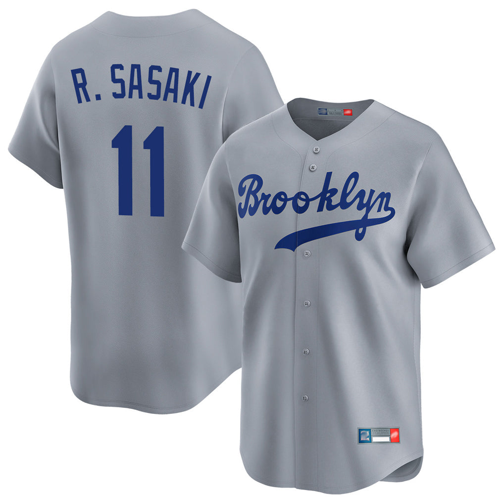 Silnrao LA.Dodgers #11 Roki Sasaki Player Gray Game Limited Home Stitched Jerseys