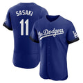 Silnrao LA.Dodgers #11 Roki Sasaki Player Royal City Connect Elite Home Stitched Jerseys