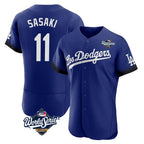 Silnrao LA.Dodgers #11 Roki Sasaki Player Royal World Series City Connect Elite Home Stitched Jerseys