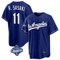 Silnrao LA.Dodgers #11 Roki Sasaki Player Royal World Series Meet Game Stitched Jerseys